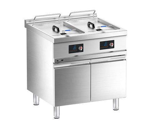جودة  Floor Western Electric Double-tank Deep Fryer with Cabinet مصنع